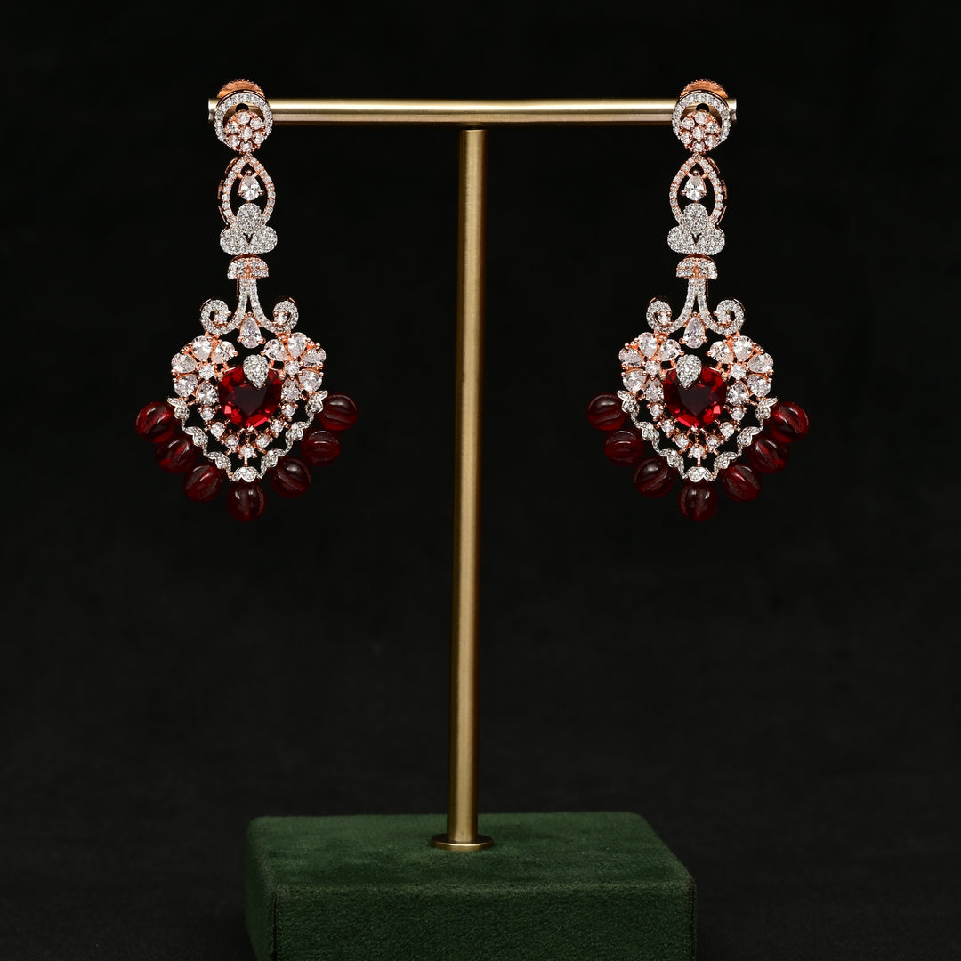 CZ Rose Gold Earrings
