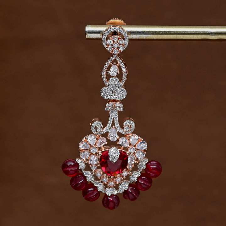 CZ Rose Gold Earrings