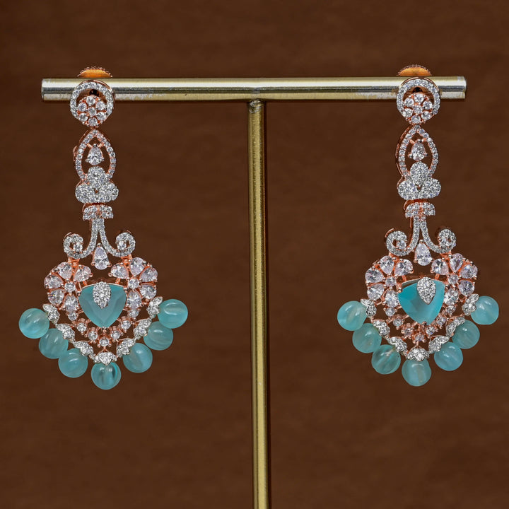 CZ Rose Gold Earrings