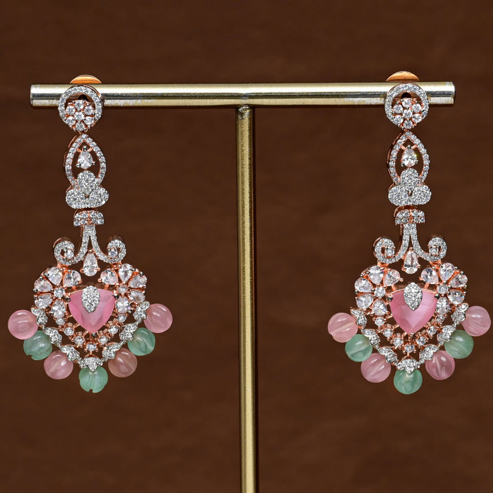 CZ Rose Gold Earrings