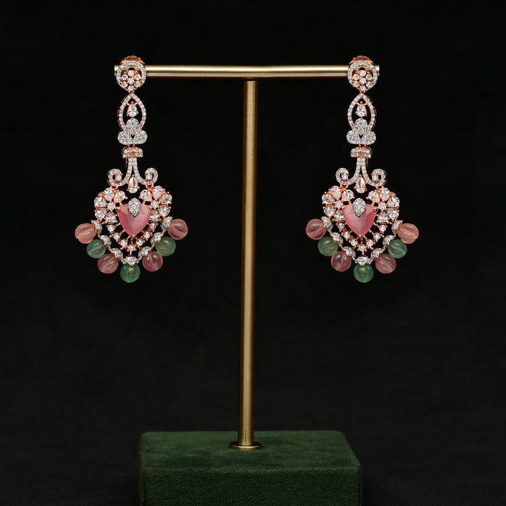 CZ Rose Gold Earrings