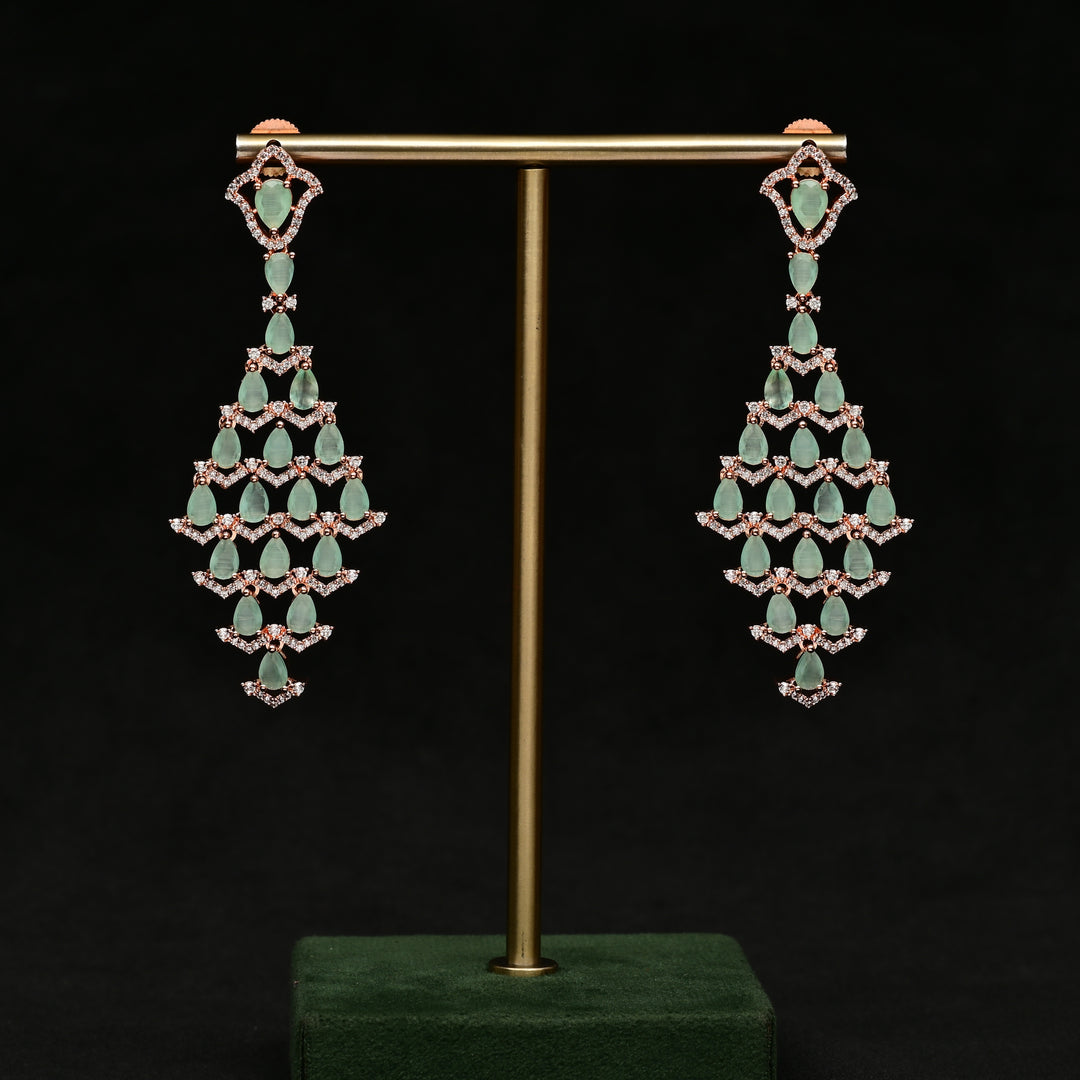 CZ Rose Gold Earrings