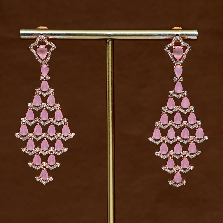 CZ Rose Gold Earrings