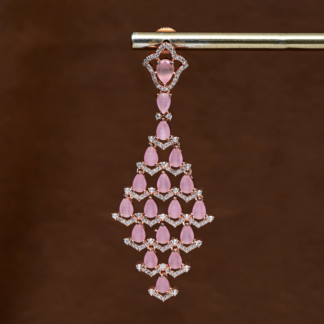 CZ Rose Gold Earrings