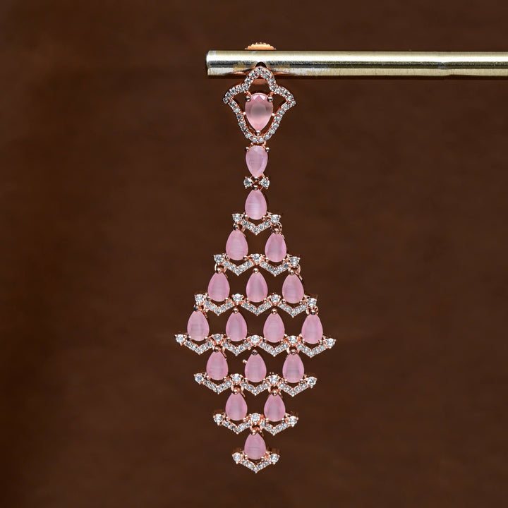 CZ Rose Gold Earrings