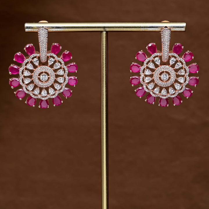 CZ Rose Gold Earrings
