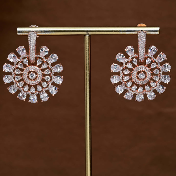 CZ Rose Gold Earrings