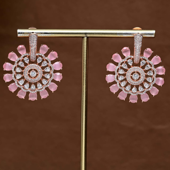 CZ Rose Gold Earrings