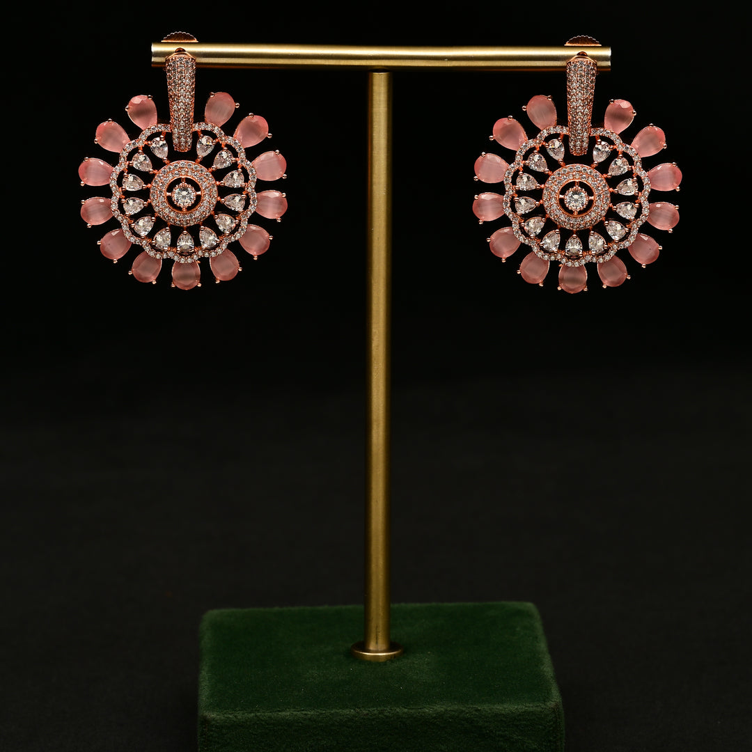 CZ Rose Gold Earrings
