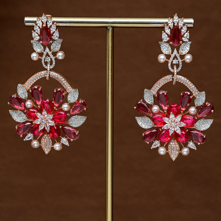 CZ Rose Gold Earrings