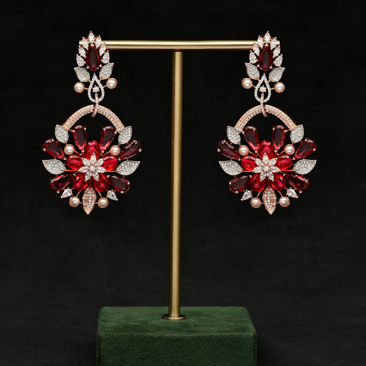 CZ Rose Gold Earrings
