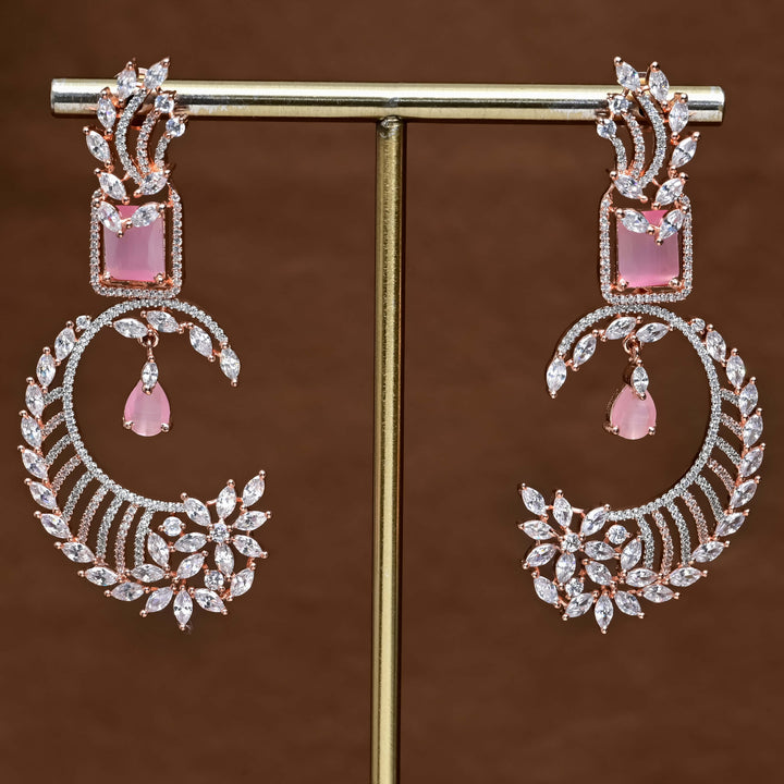 CZ Rose Gold Earrings