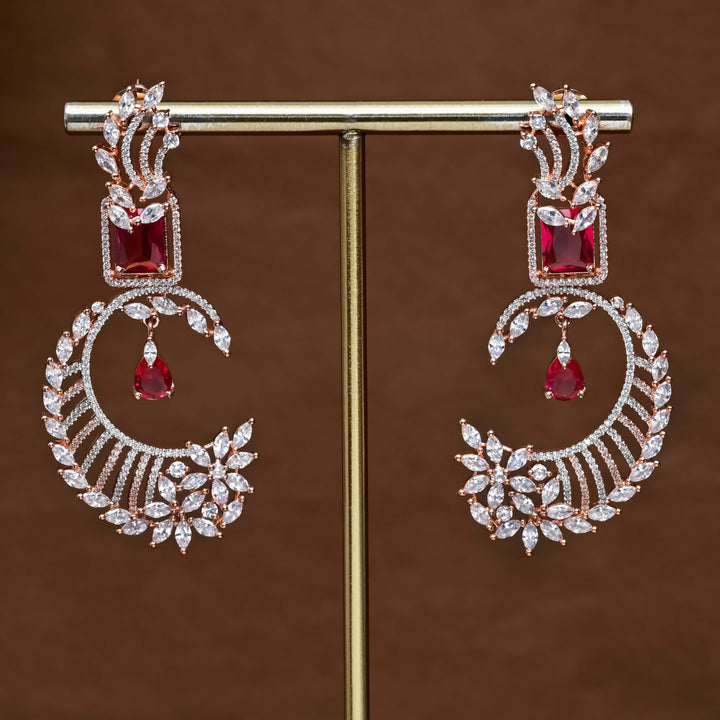 CZ Rose Gold Earrings