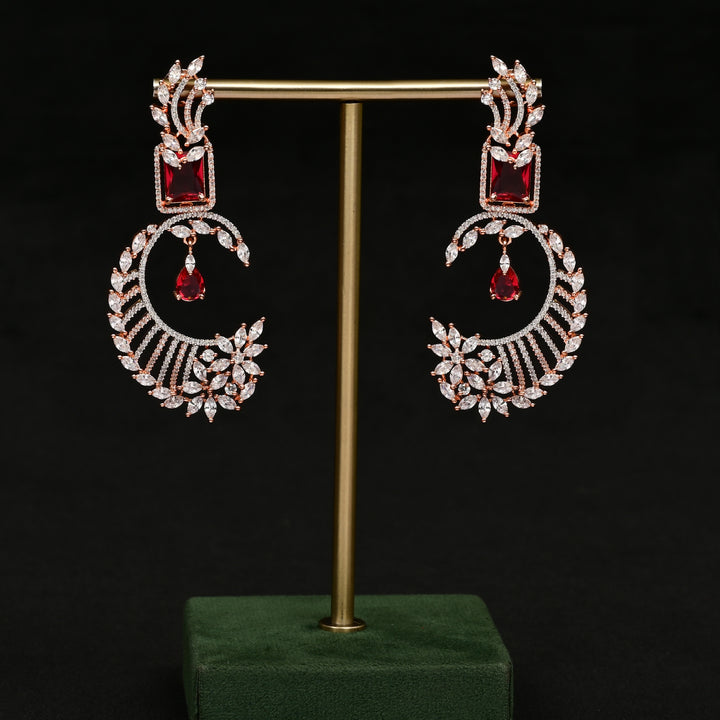 CZ Rose Gold Earrings