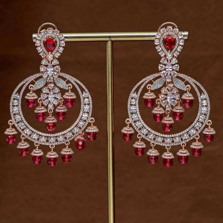 CZ Rose Gold Earrings
