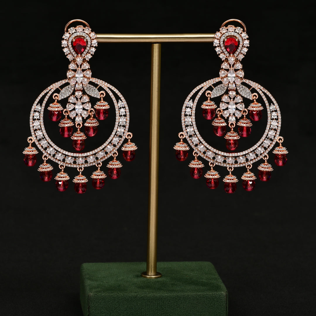 CZ Rose Gold Earrings
