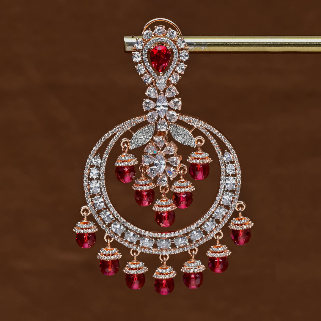 CZ Rose Gold Earrings