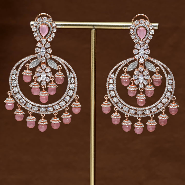 CZ Rose Gold Earrings