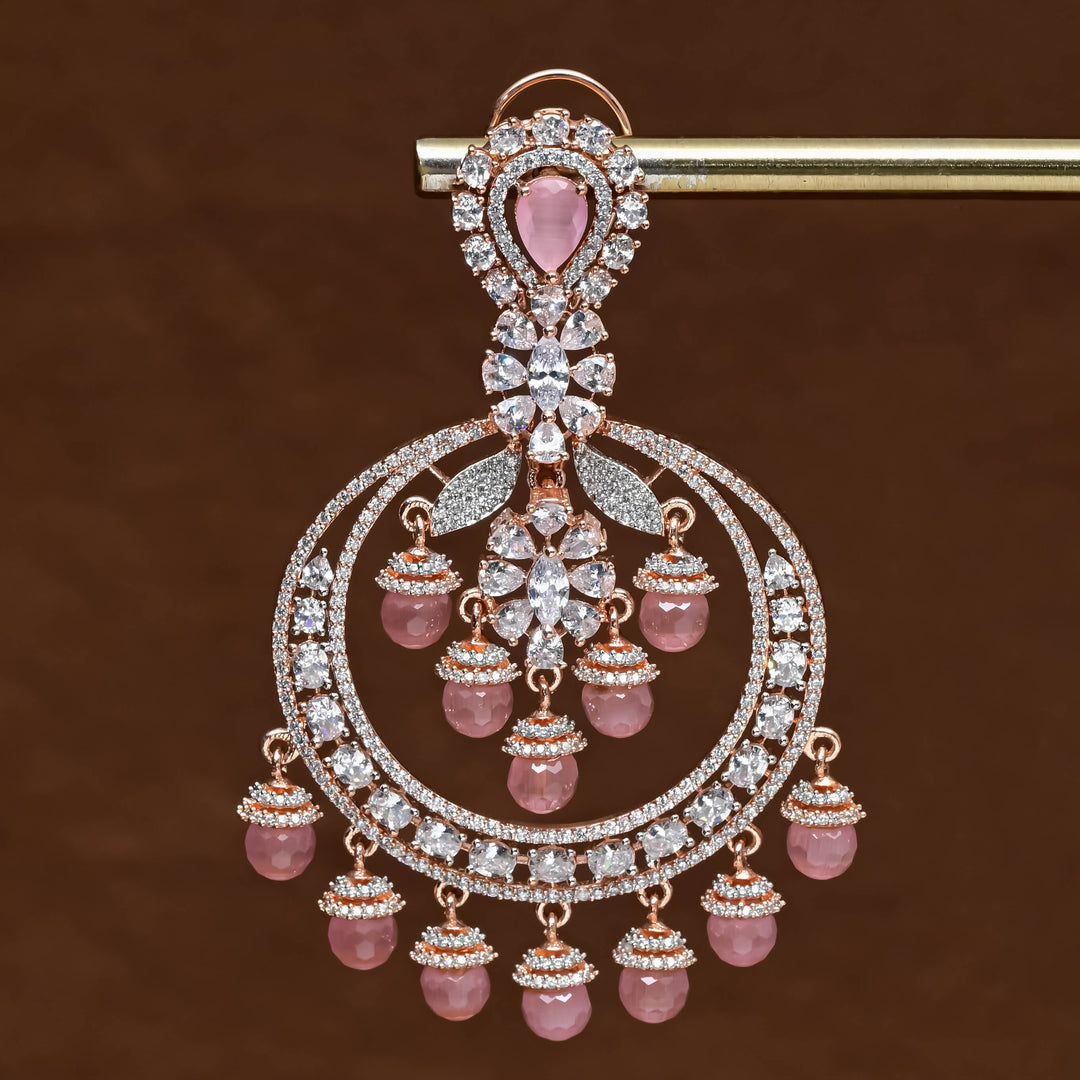 CZ Rose Gold Earrings