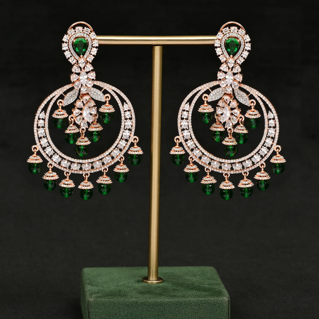CZ Rose Gold Earrings