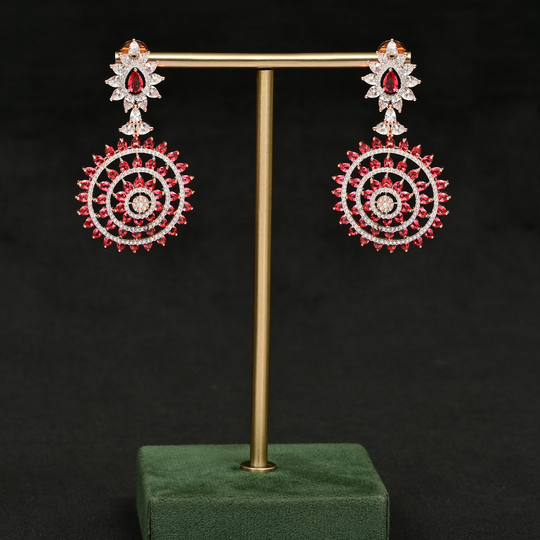 CZ Rose Gold Earrings