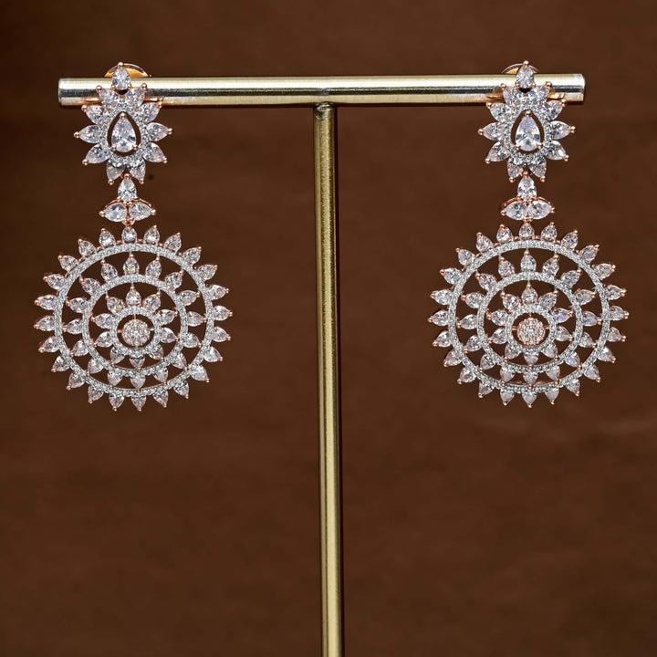 CZ Rose Gold Earrings