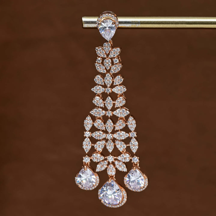 CZ Rose Gold Earrings