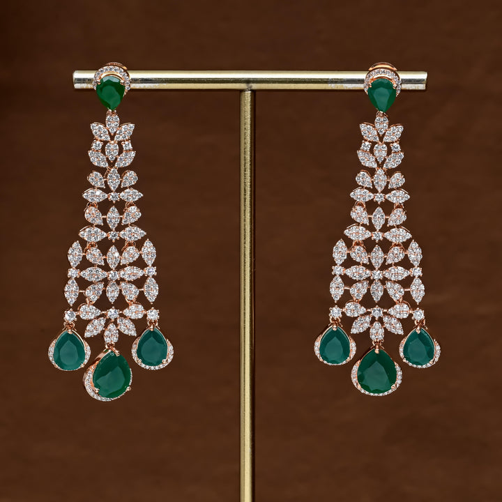 CZ Rose Gold Earrings