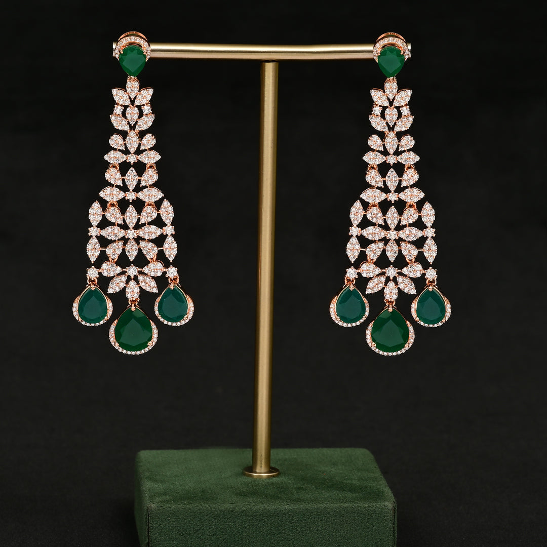 CZ Rose Gold Earrings