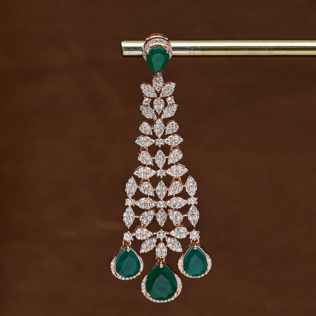 CZ Rose Gold Earrings