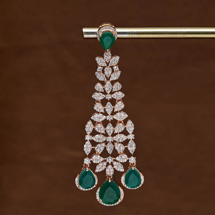 CZ Rose Gold Earrings