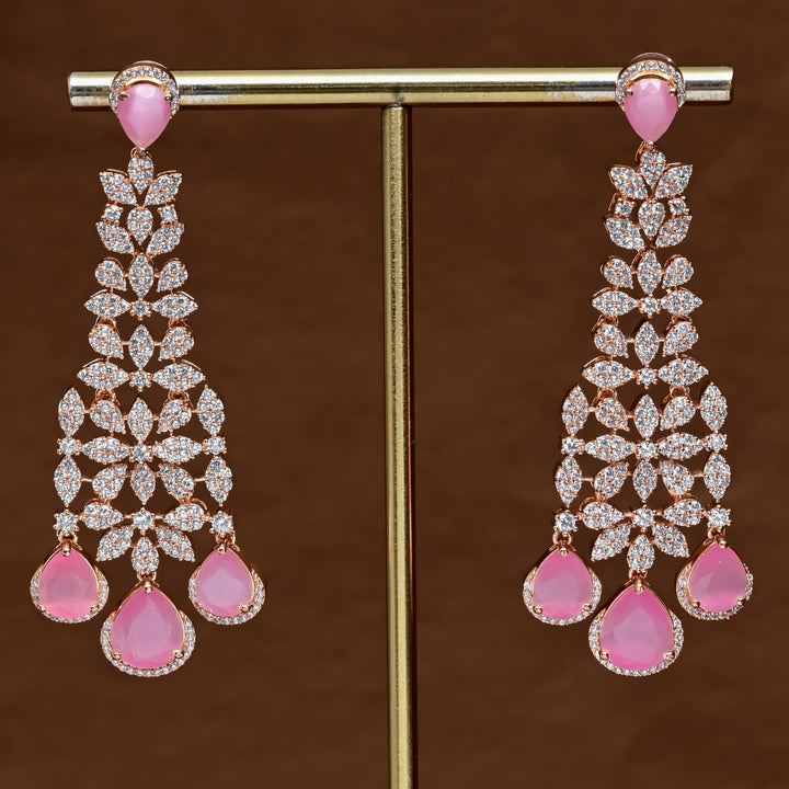 CZ Rose Gold Earrings
