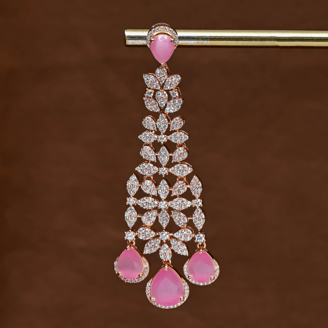 CZ Rose Gold Earrings