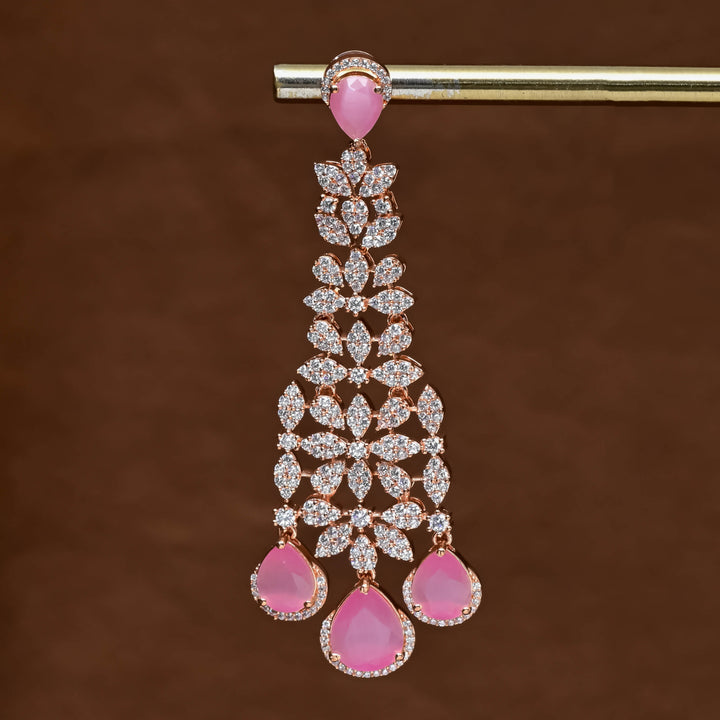 CZ Rose Gold Earrings