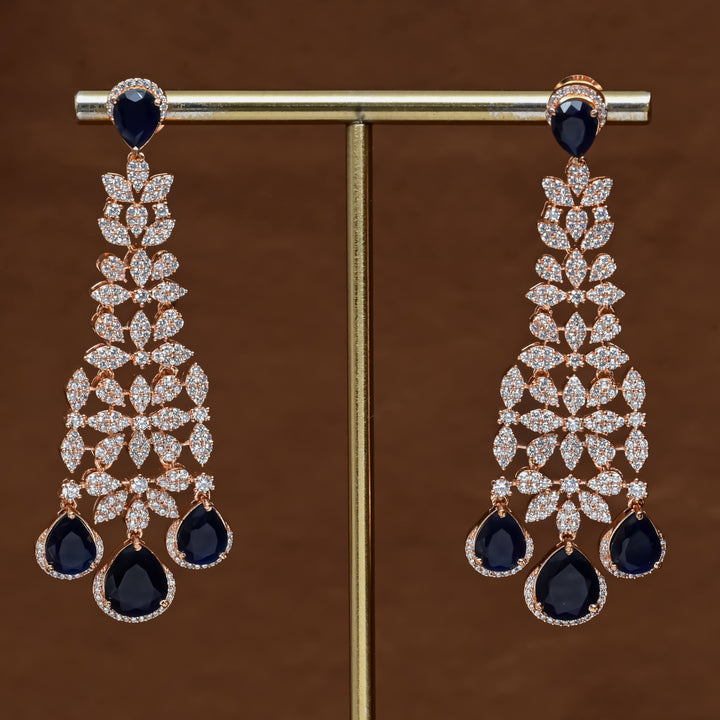 CZ Rose Gold Earrings