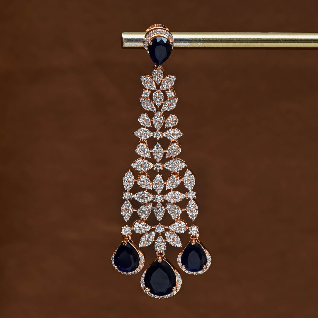 CZ Rose Gold Earrings