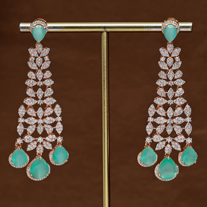 CZ Rose Gold Earrings