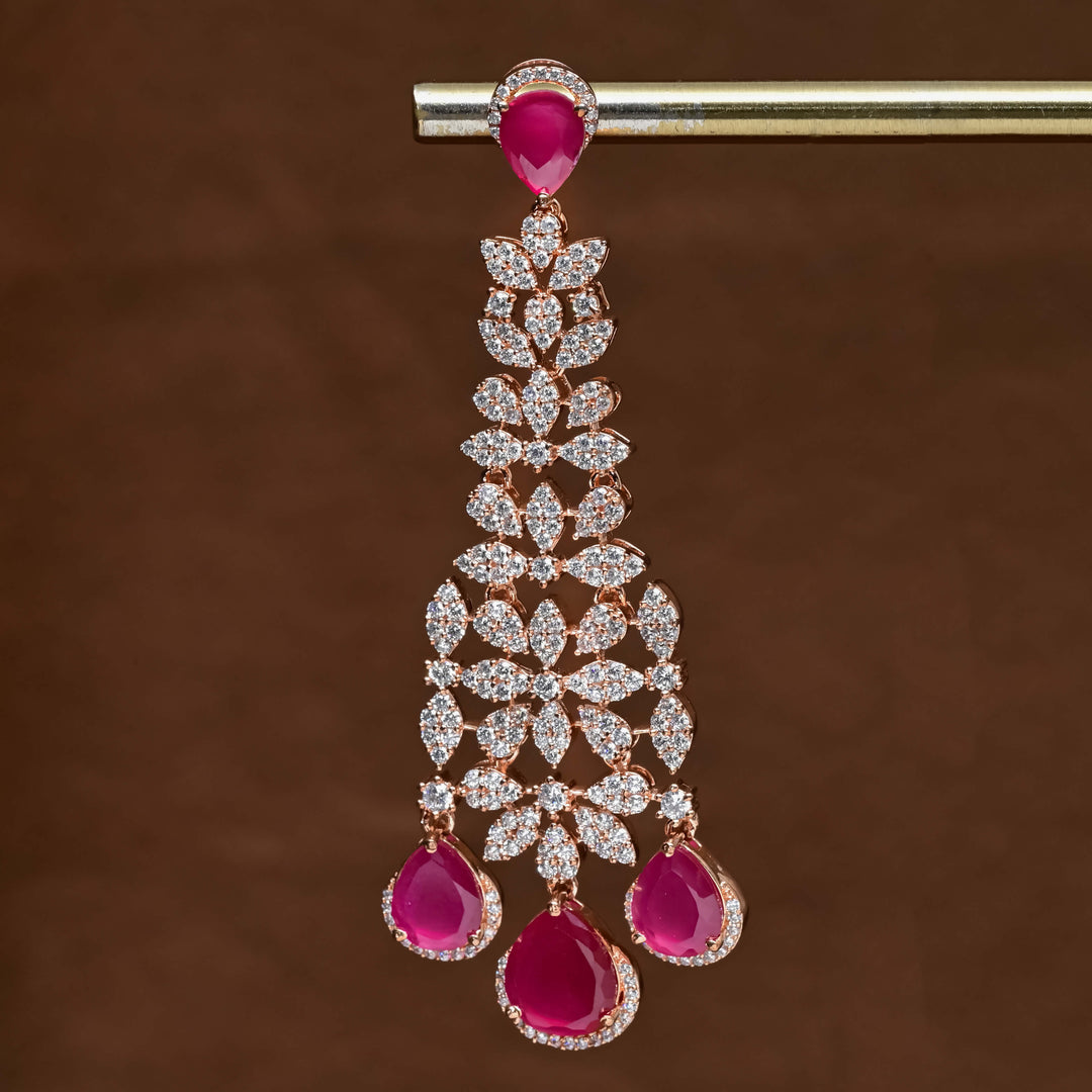CZ Rose Gold Earrings