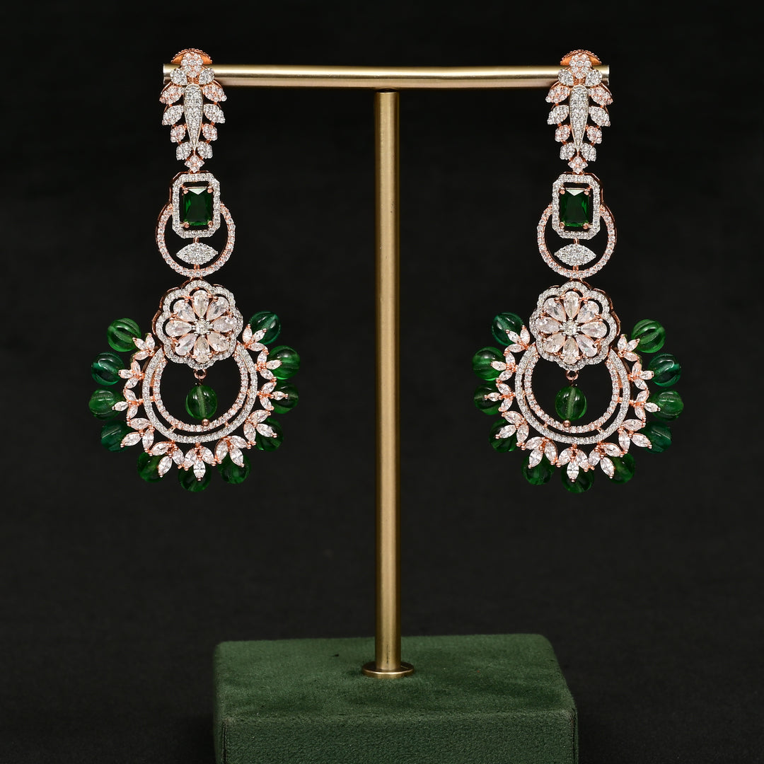 CZ Rose Gold Earrings