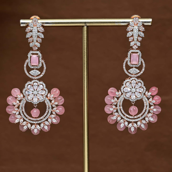 CZ Rose Gold Earrings