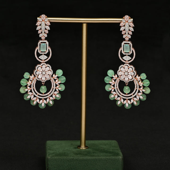CZ Rose Gold Earrings