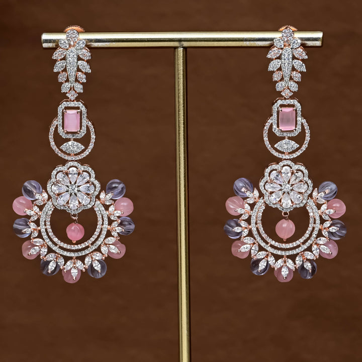 CZ Rose Gold Earrings