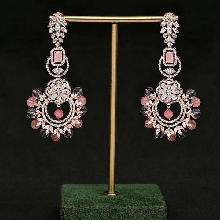 CZ Rose Gold Earrings