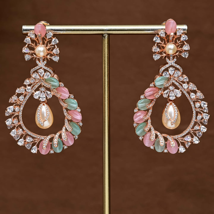 CZ Rose Gold Earrings