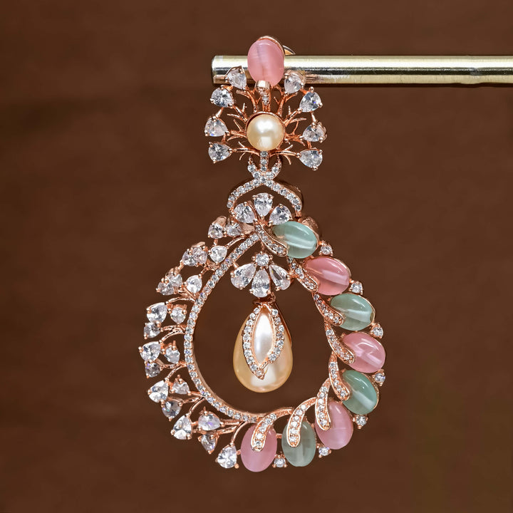 CZ Rose Gold Earrings