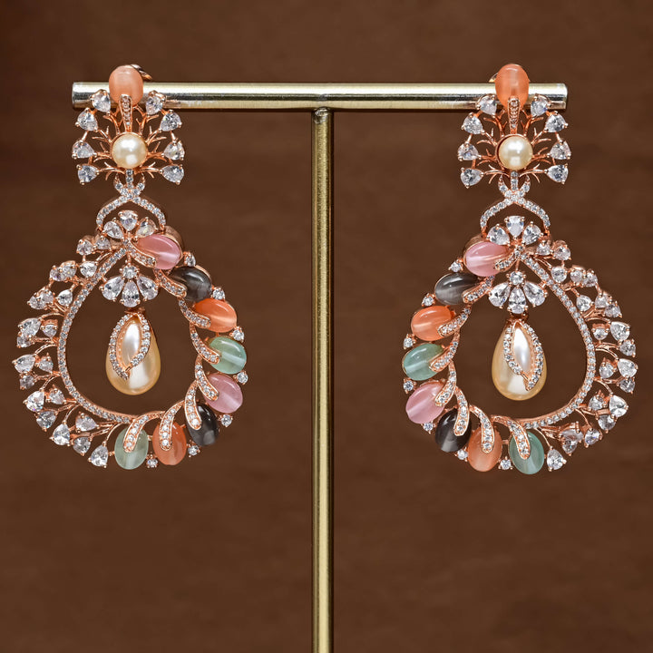 CZ Rose Gold Earrings