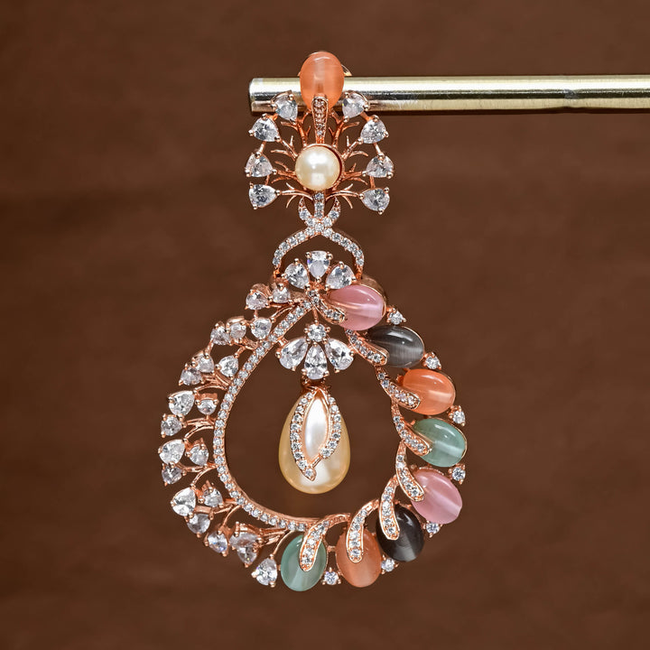 CZ Rose Gold Earrings