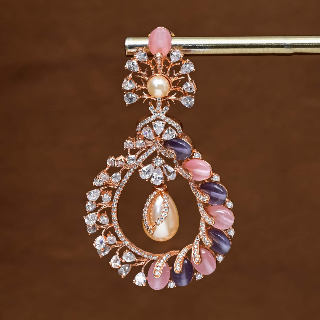 CZ Rose Gold Earrings