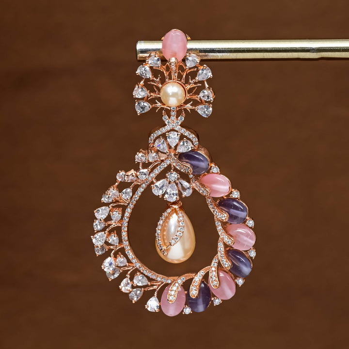 CZ Rose Gold Earrings