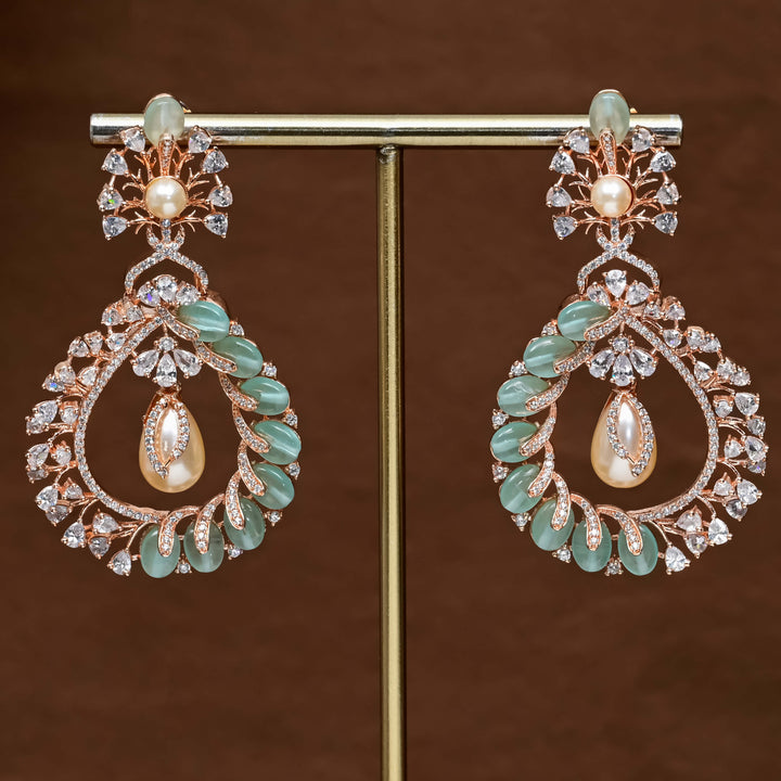 CZ Rose Gold Earrings